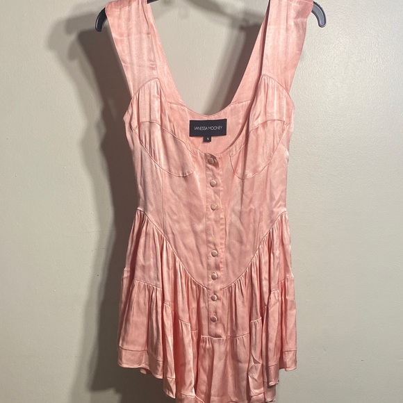 Vanessa Mooney Pants - Vanessa Mooney Peach Button-Down Blouse